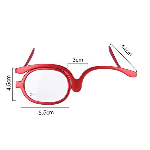 Gafas, lentes de maquillaje, lentes de aumento de ojos, lentes giratorios de lente única, herramientas esenciales de maquillaje femenino(#2)