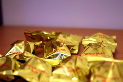 Galletas de la fortuna envueltas en papel dorado - Año Nuevo chino - Obsequio de boda, Gold Wrapped, 10 Cookies