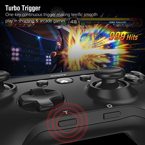 Gamory Mando para Nintendo Switch,Mando Pro Controller Mando pc Inalambrico,Bluetooth Inalámbricos para Nintendo Switch Gamepad controlador con Turbo Dual Shock Gyro Axi ajustable