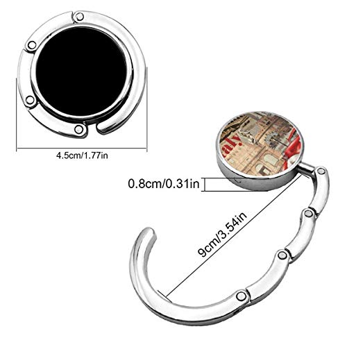 Gancho Plegable para Bolso, Colgador para Bolso, Collage Italia Vintage Italiano Viajes Venecia Roma Europa Retro s