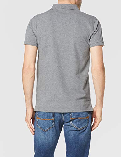 GANT Contrast Collar Pique SS Rugger Polo, Gris (Dark Grey Melange 92), Small para Hombre