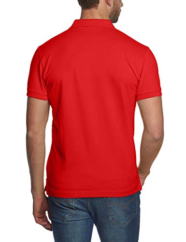 GANT Contrast Collar Pique SS Rugger Polo, Rojo (Bright Red 620), Small para Hombre