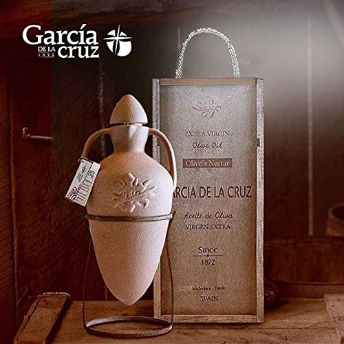 García de la Cruz - Aceite de Oliva Virgen Extra Envase Cerámico Artesanal Ánfora - 500 ml
