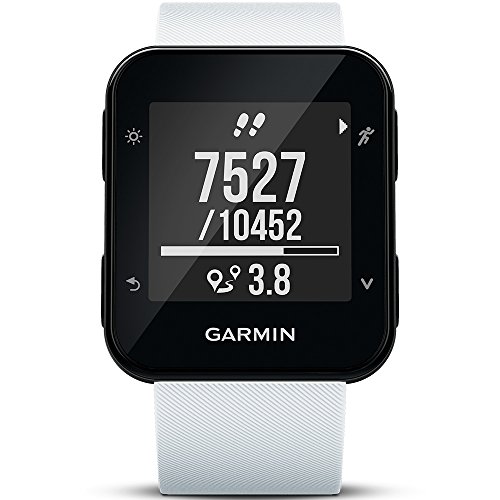 Garmin Forerunner 35 - Reloj GPS con monitor de frecuencia cardiaca en la muñeca, monitor de actividad y notificaciones inteligentes, color blanco