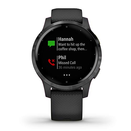 Garmin vívoactive 4S - Reloj inteligente con GPS y funciones de control de la salud durante todo el día, color negro