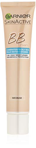 Garnier BB Cream Miracle Skin Perfector Matte Effect Medium / Dark, crema de día tonificada con vitamina C, protector solar, 40 ml