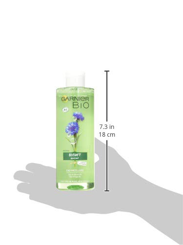 Garnier Bio – Agua micelar desmaquillante y limpiador, agua de azul orgánica – para pieles y ojos sensibles – 400 ml, 1 unidad