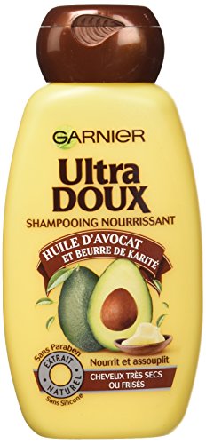 Garnier Champu Ultra Doux para pelo muy seco o encrespado, aceite de aguacate y manteca de karite, 250ml