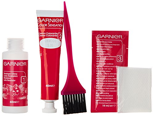 Garnier Color Sensation - Tinte Permanente Castaño Canela 5.35, disponible en más de 20 tonos