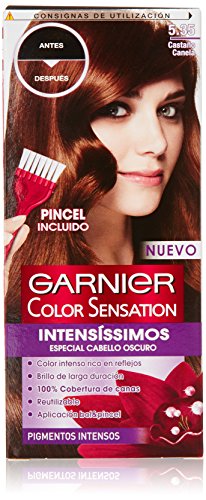 Garnier Color Sensation - Tinte Permanente Castaño Canela 5.35, disponible en más de 20 tonos