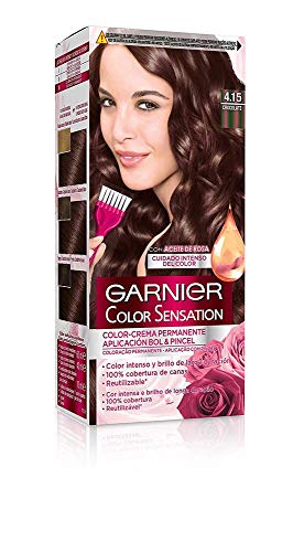Garnier Color Sensation - Tinte Permanente Chocolate 4.15, disponible en más de 20 tonos