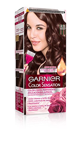 Garnier Color Sensation - Tinte Permanente Chocolate 4.15, disponible en más de 20 tonos
