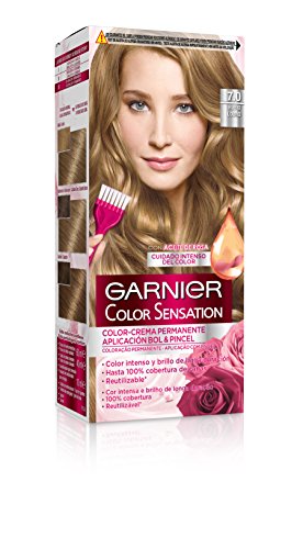 Garnier Color Sensation - Tinte Permanente Rubio 7, disponible en más de 20 tonos