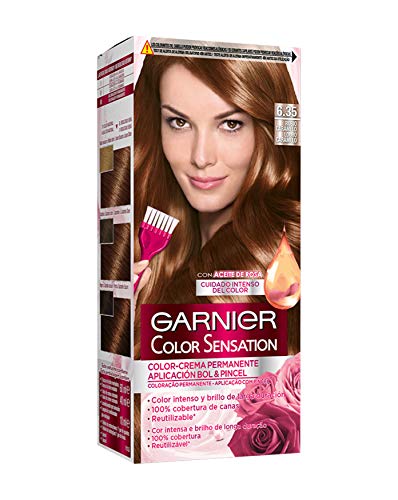 Garnier Color Sensation - Tinte Permanente Rubio Caramelo 6.35, disponible en más de 20 tonos