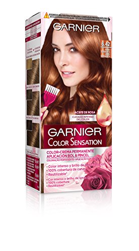 Garnier Color Sensation - Tinte Permanente Rubio Terracota 6.42, disponible en más de 20 tonos