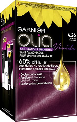 Garnier - Coloración permanente intensa 4.26 violina profunda - Olia - El kit de 120 g + 54 ml