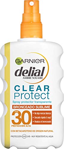 Garnier Delial Ideal Bronze Spray Revelador del Bronceado para Pieles Claras que se Broncean Fácilmente, Protección Alta SPF30 - 200 ml