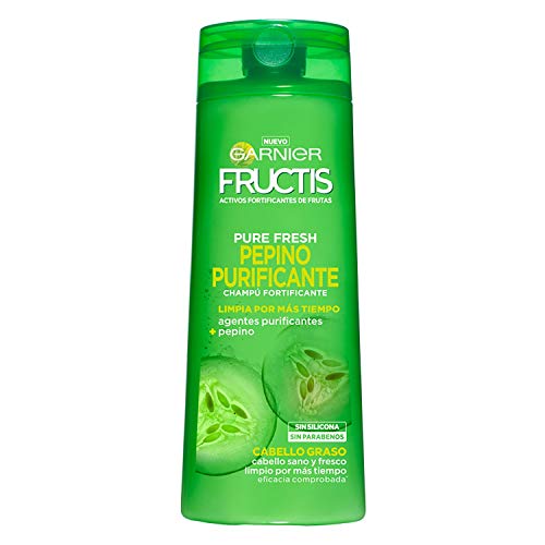 Garnier Fructis Champú Pure Fresh Pepino Purificante - 360 ml - [pack de 3]