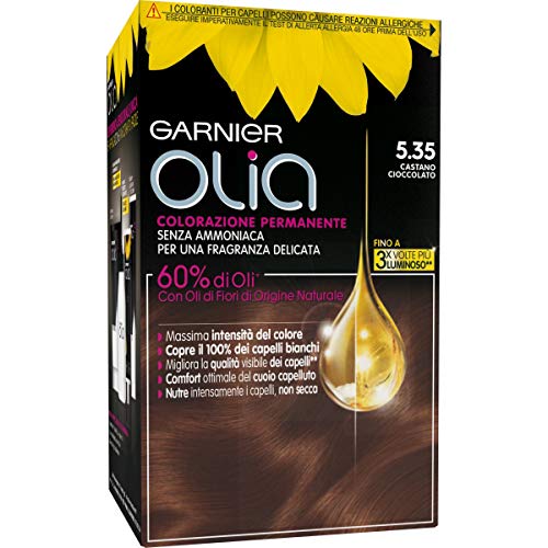 Garnier Olia Coloración Permanente, 5.35 Marrón Chocolate