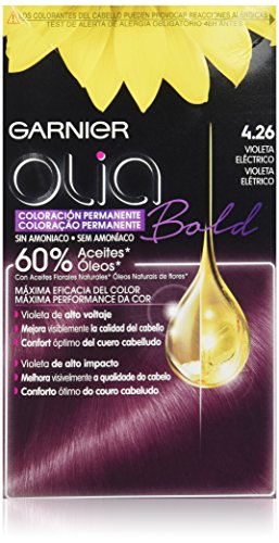 Garnier Olia - Coloración Permanente sin Amoniaco, con Aceites Florales de Origen Natural - Tono Bold Violeta Eléctrico 4.26 - pack de 3