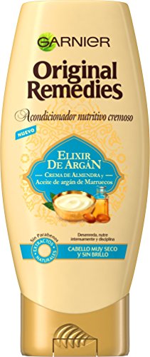 Garnier Original Remedies Acondicionador Nutritivo Cremoso Elixir de Argán, para Pelo Muy Seco y Sin Brillo - Pack 6 x 250 ml