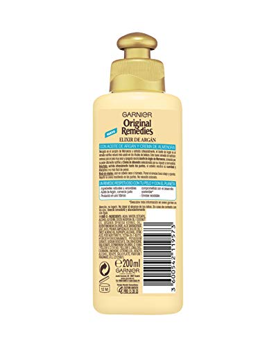 Garnier Original Remedies Elixir de Argán Aceite en crema protector sin aclarado sin silicona para un pelo muy seco y sin brillo - 200 ml