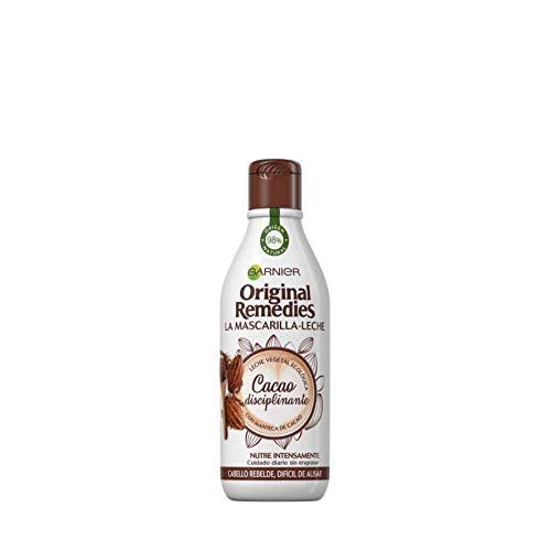 Garnier Original Remedies La Mascarilla Leche Cacao disciplinante para pelo rebelde o difícil de alisar - Paquete de 3 x 250 ml (Total: 750 ml)