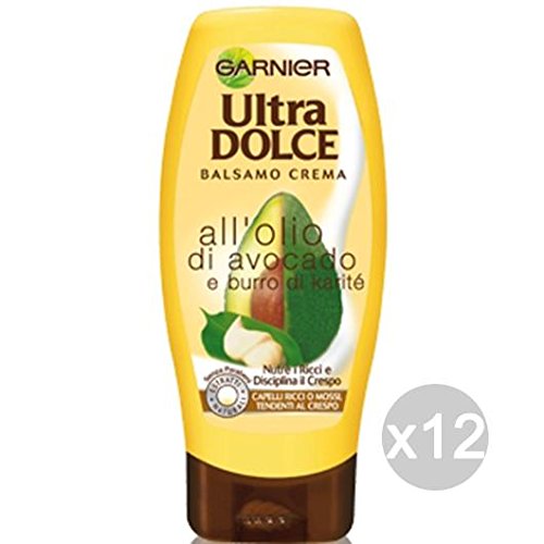 GARNIER - Set de 12 acondicionadores ultra suaves de aguacate y manteca de karite'Crespi-Ric para el cuidado del cabello