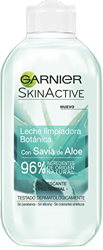 Garnier Skin Active - Leche limpiadora refrescante con Aloe vera para piel normal, 200 ml
