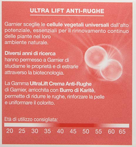 Garnier SkinActive UltraLift - Crema de noche antiarrugas regenerante con activador de brillo, reduce las arrugas, reafirma y uniforma, 1 unidad de 50 ml
