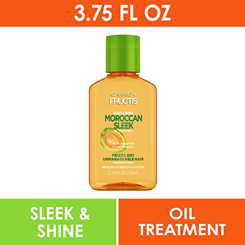 Garnier Sleek and Shine Moroccan Sleek Oil Treatment for Frizzy Dry Unmanageable Hair, 3.75 Fluid Ounce by Garnier