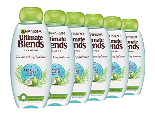 Garnier ultimate blends agua de coco seco cabello Champú, 360 ml, pack de 6