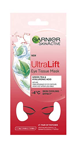 Garnier Ultralift - Máscara antiedad para tejidos, té verde y ácido hialurónico, 1 kg