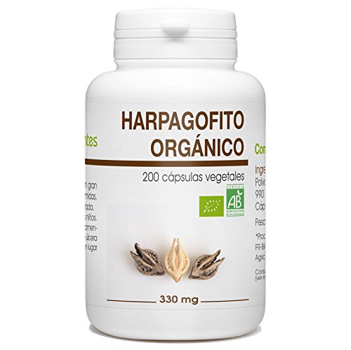 Garra del Diablo - Harpagofito Orgánico - Harpagophytum procumbens - 330mg - 200 cápsulas vegetales