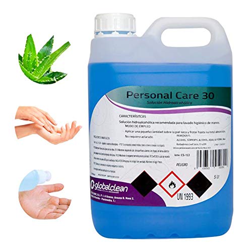 Garrafa 5 Litros Loción Hidroalcohólica manos 70% Alcohol Garantizado FORMATO AHORRO 5000ml Solución Líquida Ideal Pulverizadores