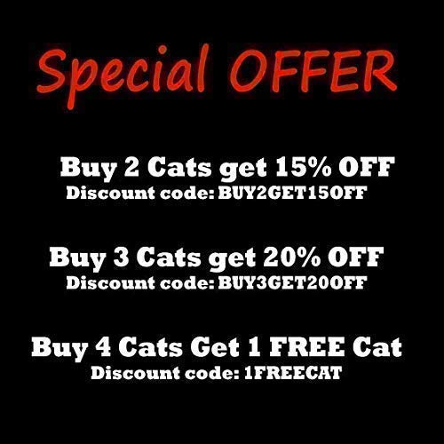 Gato Estirado de Piedra Hecho a Mano - Símbolo de Paciencia, Espíritu de Aventura, Curiosidad e Independencia - Caja de Regalo y Tarjeta de Mensaje - Cumpleaños Aniversario Felicitaciones Cat