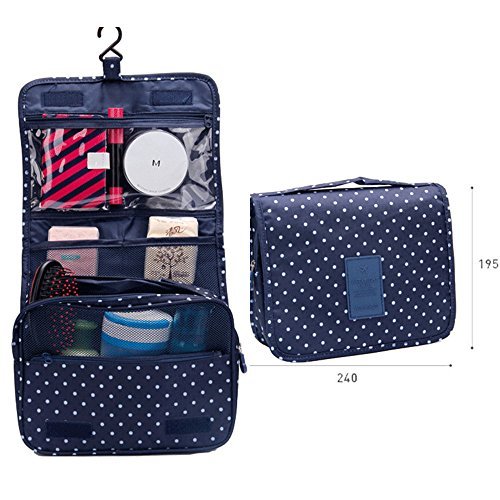GCBTECH Set de 7 Organizadores de viajes cubo de viaje Bolsas de compresión de equipaje, Viajar Bolsas de aseo, bolsa de cosmético del maquillaje portable - Azul oscuro
