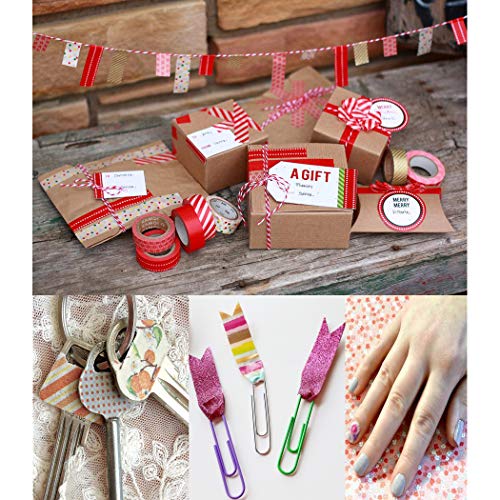 GCOA 50 Rollos Washi Tape Cinta Adhesiva Washi Glitter Adhesivo de Cinta Decorativa para DIY Crafts Scrapbooking