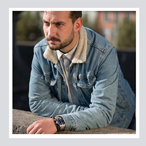 GD GOOD.designs EST. 2015 ® Pulsera de Perlas Chakra Fabricada de ónix y Piedra volcánica, Pulsera energética con Perla de Jaspe de Colores, Pulsera de Yoga para Hombres y Mujeres (Ojo de Tigre)