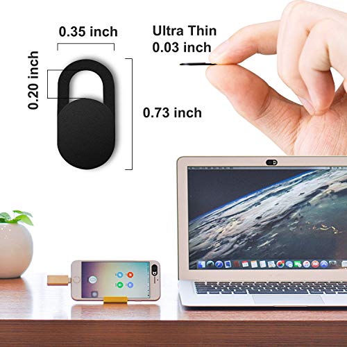GEARGO Webcam Cover Tapa Webcam Ultra Delgada 0.7mm Cubierta de la Cámara Web para Macbook Pro, iPad, Smartphones, Ordenador, Evita ser Grabados y espiados Protege su Privacidad y Seguridad (3 Pack)