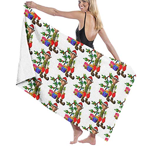 Gebrb Toallas de baño, Microfiber Travel & Beach Towel,Camping Towel, Gym Towel, Sports Towel, Swimming Towel - Christmas Elf Celebration Print 31x51 Inches
