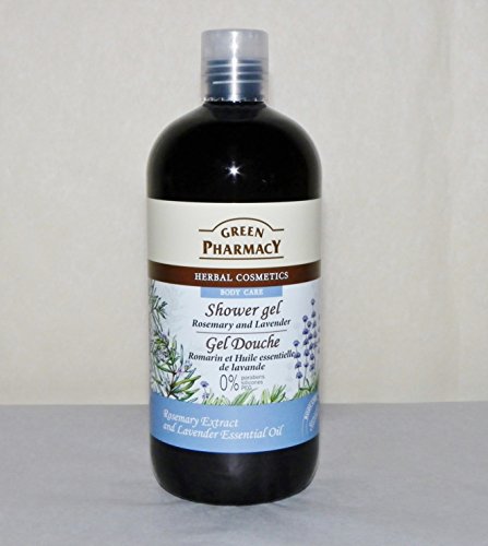 Gel de ducha ecológico, 500 ml, Green Pharmacy, perfume romanarino-lavanda