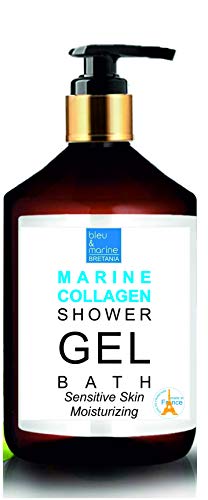 Gel de Ducha Nacarado Extra Suave Pieles Muy Sensibles y Secas Gel de Baño con Colágeno Marino Uso Diario Jabon - Formato ahorro con dispensador 1000 ml