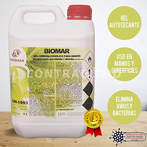 GEL DE HIGIENE DE MANOS SIN ACLARADO BIOMAR ENVASE 5 L