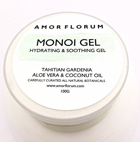 GEL DE MONOI con ALOE VERA Y GARDENIA TAHITIANA - 100 g - por AMOR FLORUM - Un gel natural que deja su piel perfumada e hidratada y suaviza la piel seca. Fortalece uñas y cutículas quebradizas.