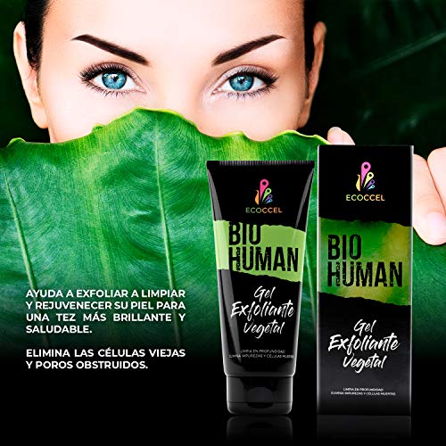 Gel Exfoliante facial y corporal con ingredientes biológicos hidratantes. Peeling natural que estimula la renovación celular para una piel suave, luminosa y sin manchas. Excelente antiacné. 200 ml