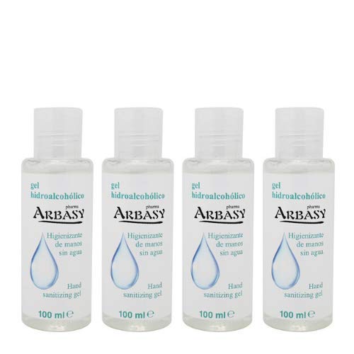 GEL HIGIENIZANTE MANOS HIDROALCOHÓLICO ARBASY | LIMPIADOR DE MANOS 100ml/ud - PACK 4 UDS
