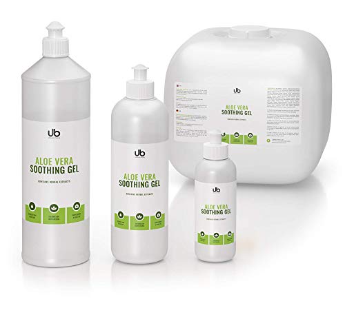 Gel Relajante De Aloe Vera De UB | Contiene Camomila Y Árnica | Rico En Emoliente - Alivia La Piel Roja E Irritada 250 mL