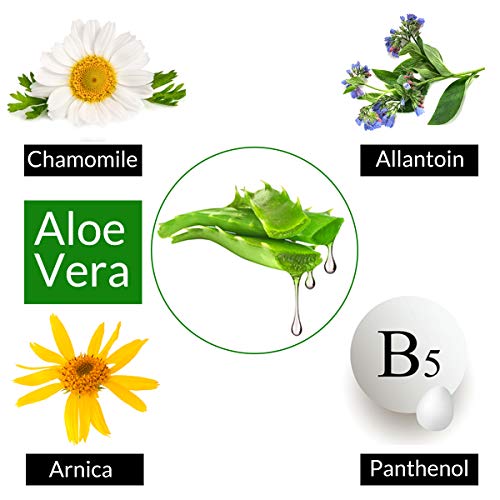 Gel Relajante De Aloe Vera De UB | Contiene Camomila Y Árnica | Rico En Emoliente - Alivia La Piel Roja E Irritada 250 mL