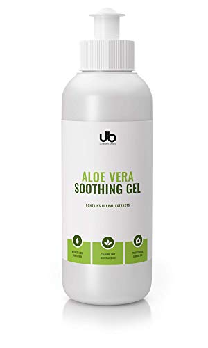 Gel Relajante De Aloe Vera De UB | Contiene Camomila Y Árnica | Rico En Emoliente - Alivia La Piel Roja E Irritada 250 mL